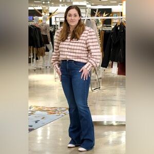 Veronica Beard Blue Flare Jeans